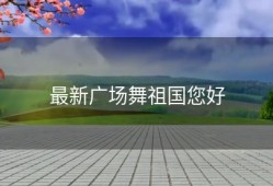 最新广场舞祖国您好