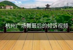 杭州广场舞最后的倾诉视频