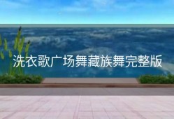 洗衣歌广场舞藏族舞完整版