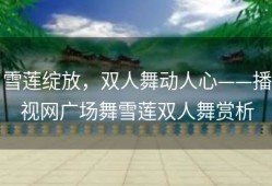 雪莲绽放，双人舞动人心——播视网广场舞雪莲双人舞赏析