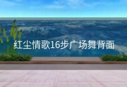 红尘情歌16步广场舞背面