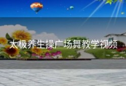 太极养生操广场舞教学视频