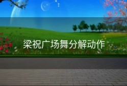 梁祝广场舞分解动作