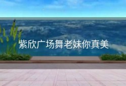 紫欣广场舞老妹你真美