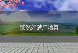 恍然如梦广场舞
