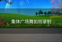 集体广场舞如何录制