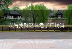 以后我就这么老了广场舞