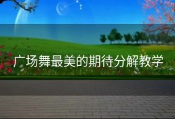 广场舞最美的期待分解教学