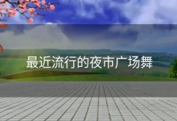 最近流行的夜市广场舞