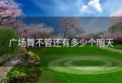 广场舞不管还有多少个明天