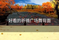 好看的祈祷广场舞背面