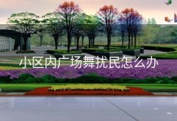 小区内广场舞扰民怎么办