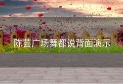陈芸广场舞都说背面演示