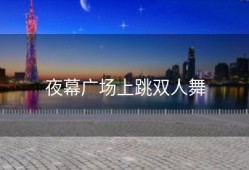 夜幕广场上跳双人舞