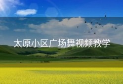 太原小区广场舞视频教学