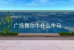 广场舞你牛什么牛马