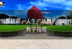 慢舞精彩，人生广场舞的慢动作教学指南