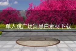 单人跳广场舞黑白素材下载