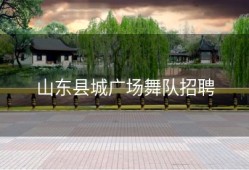 山东县城广场舞队招聘