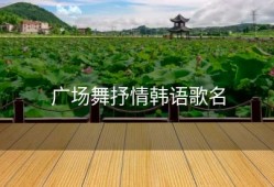 广场舞抒情韩语歌名