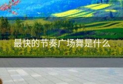 最快的节奏广场舞是什么
