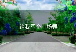 给我写个广场舞