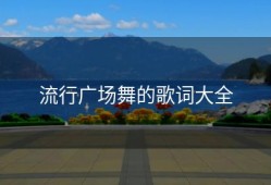 流行广场舞的歌词大全