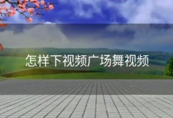 怎样下视频广场舞视频