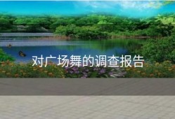 对广场舞的调查报告