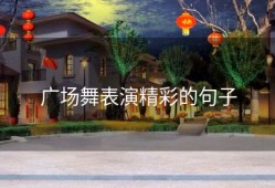广场舞表演精彩的句子