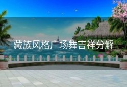 藏族风格广场舞吉祥分解