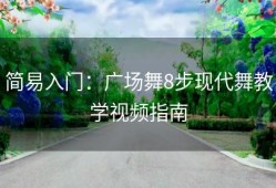简易入门：广场舞8步现代舞教学视频指南