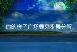 你的样子广场舞鬼步舞分解