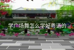 学广场舞怎么学好粤语的