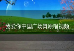 我爱你中国广场舞原唱视频