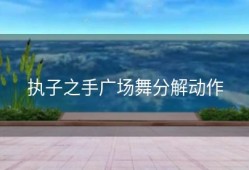 执子之手广场舞分解动作