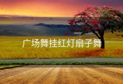 广场舞挂红灯扇子舞