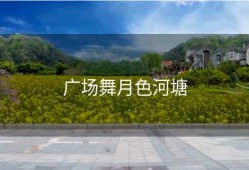 广场舞月色河塘