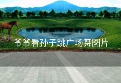 爷爷看孙子跳广场舞图片