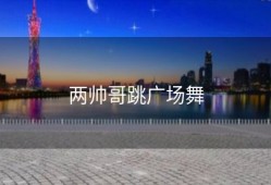 两帅哥跳广场舞