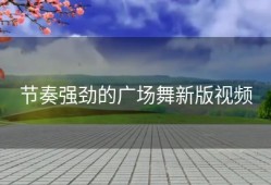 节奏强劲的广场舞新版视频