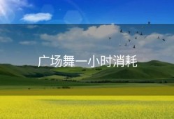 广场舞一小时消耗