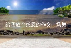 给我放个感恩的作文广场舞