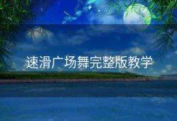 速滑广场舞完整版教学