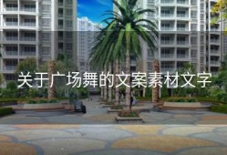 关于广场舞的文案素材文字