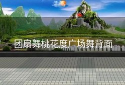 团扇舞桃花度广场舞背面