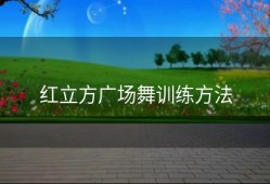 红立方广场舞训练方法