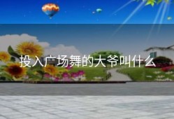 投入广场舞的大爷叫什么