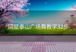 隔壁泰山广场舞教学32步