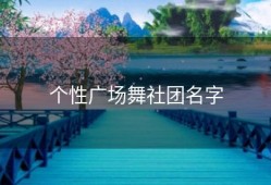 个性广场舞社团名字